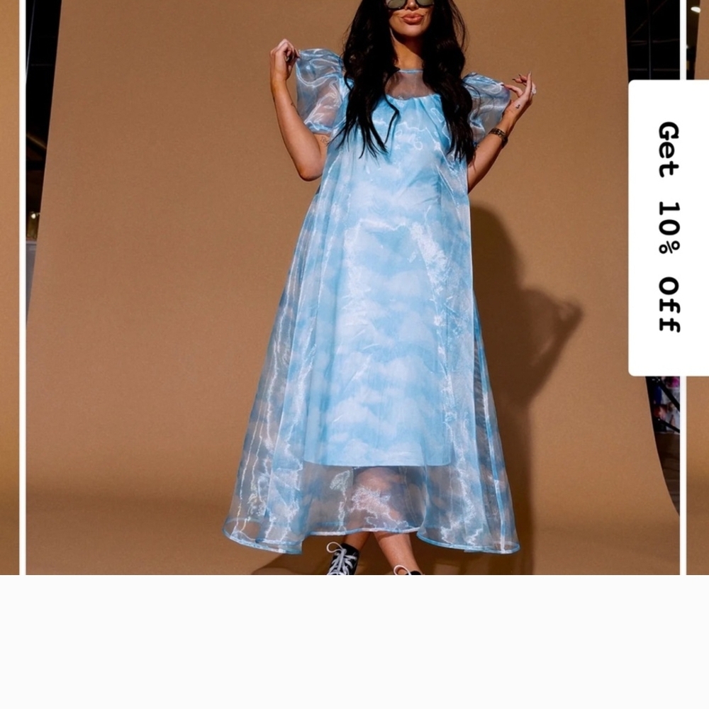 Dressed in LALA Sky Blue Maxi Dress NWT
